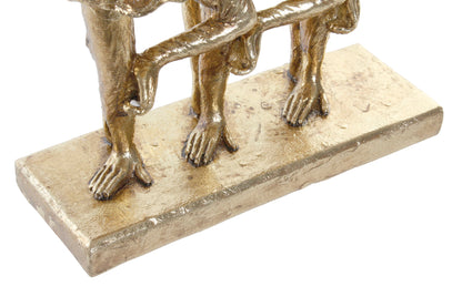 Gouden Apenbeeldje Ballerina Trio – 24 cm Hoog – Speelse Luxe met Knipoog