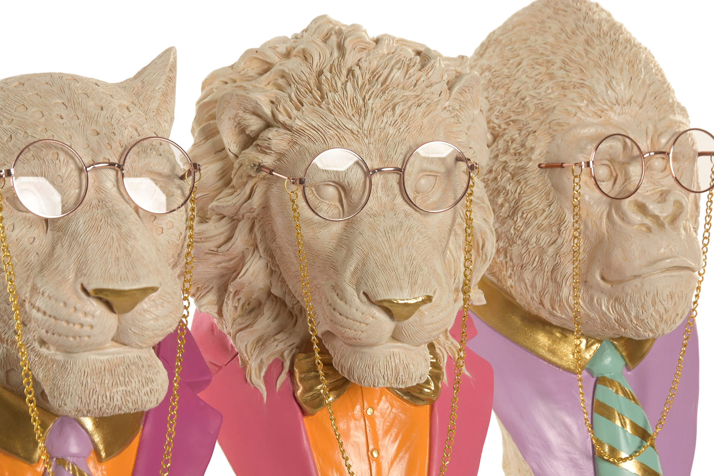 Tierfigur mit Brille – Luxuriöses Design – Farbenfroh & Gold
