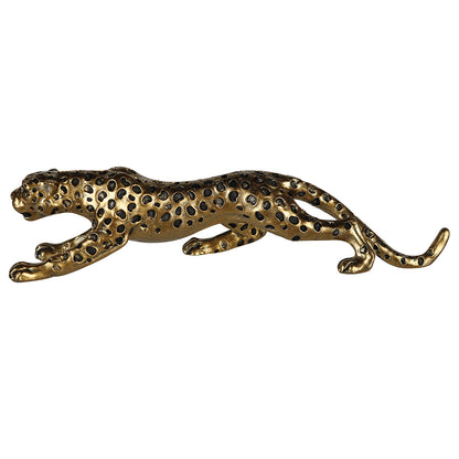 Cheetah Beeldje Antiek Goud – Klein & Elegant