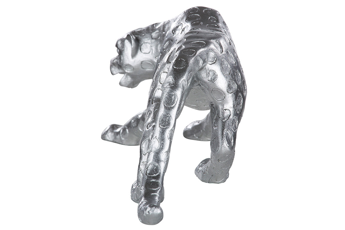 Zilveren Cheetah Beeld | Luxe Dierendecoratie Eyecatcher