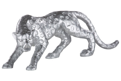 Zilveren Cheetah Beeld | Luxe Dierendecoratie Eyecatcher