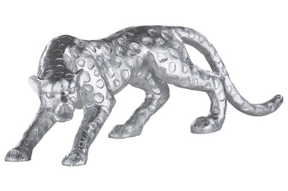 Zilveren Cheetah Beeld | Luxe Dierendecoratie Eyecatcher