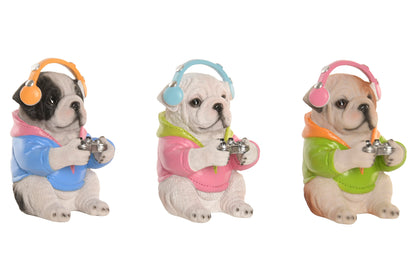 Gamer Bulldog Beeld met Controller – 3 Variaties