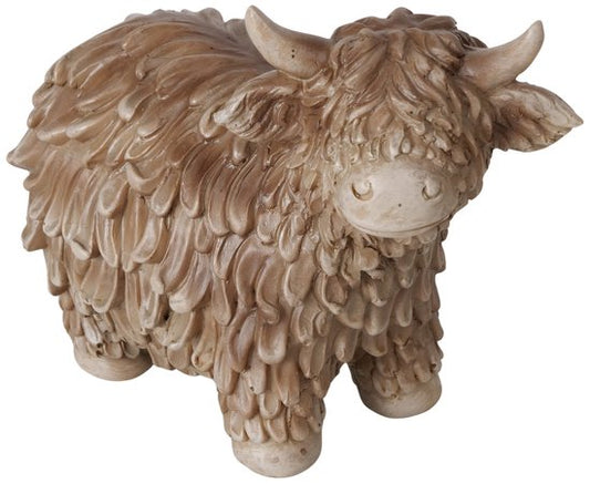 Hooglander beeldje 18 cm – rustieke decoratie schotse koe