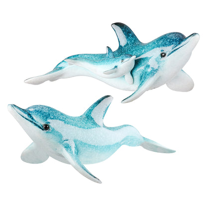 Delfinstatue aus Polyresin – Solo oder mit Baby