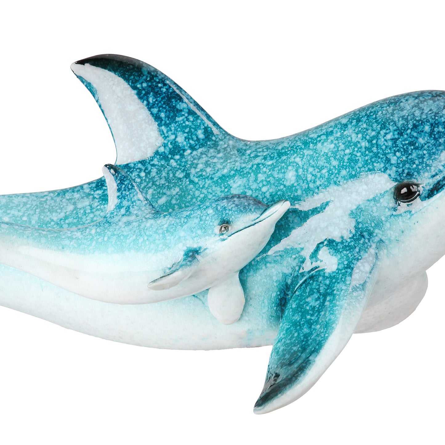 Delfinstatue aus Polyresin – Solo oder mit Baby