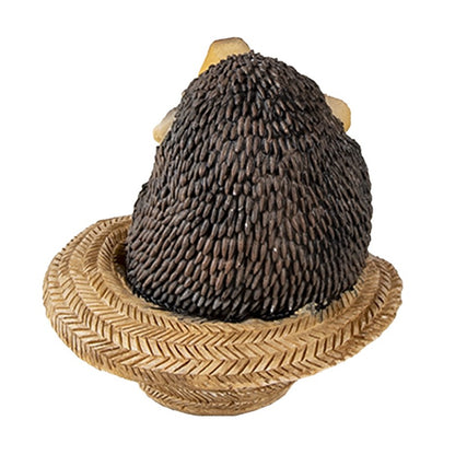 Igel-Figur im Körbchen Braun – Clayre & Eef 9 cm