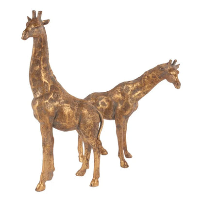 Beeld Giraffe Oud Goud – Elegant Accent met Safari Flair