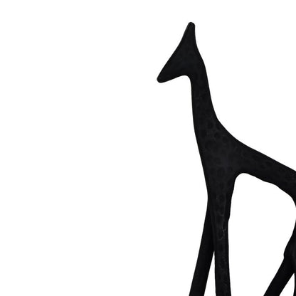 Minimal Giraffe – Schwarzes Aluminium 11x17 cm