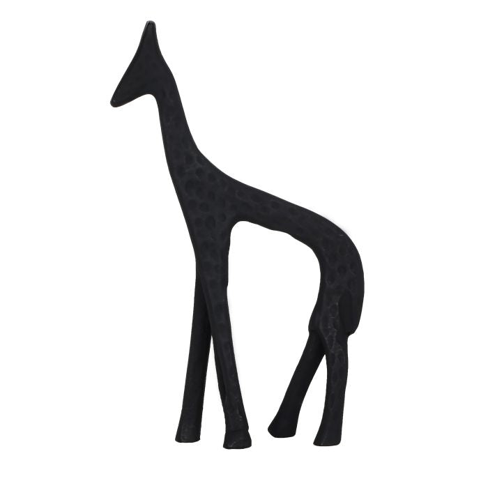 Minimal Giraffe – Schwarzes Aluminium 11x17 cm
