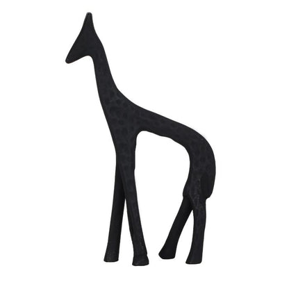 Minimal Giraffe – Schwarzes Aluminium 11x17 cm