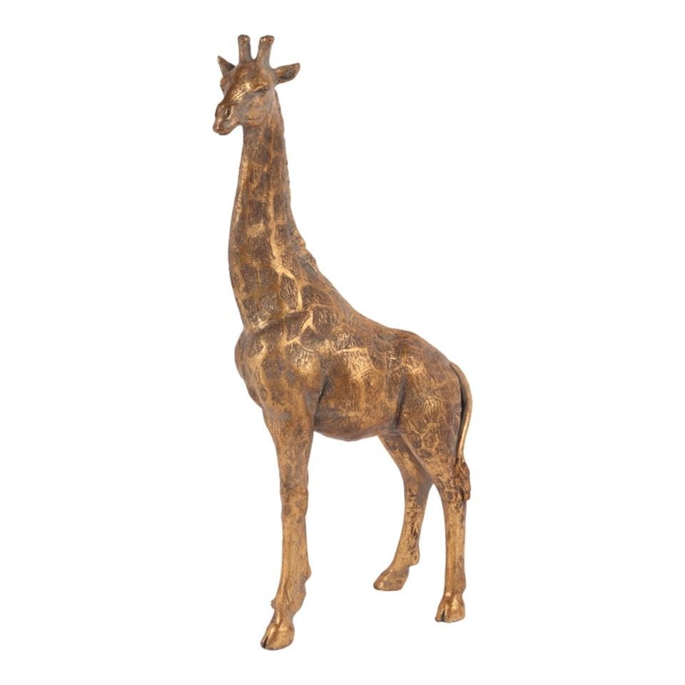 Giraffe Beeld Oud Goud Hoog – 32 cm – Dutch Style