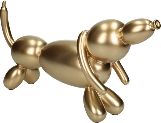 Gouden ballonhond decoratie van polyresin – merk Kersten – 26×8×13 cm