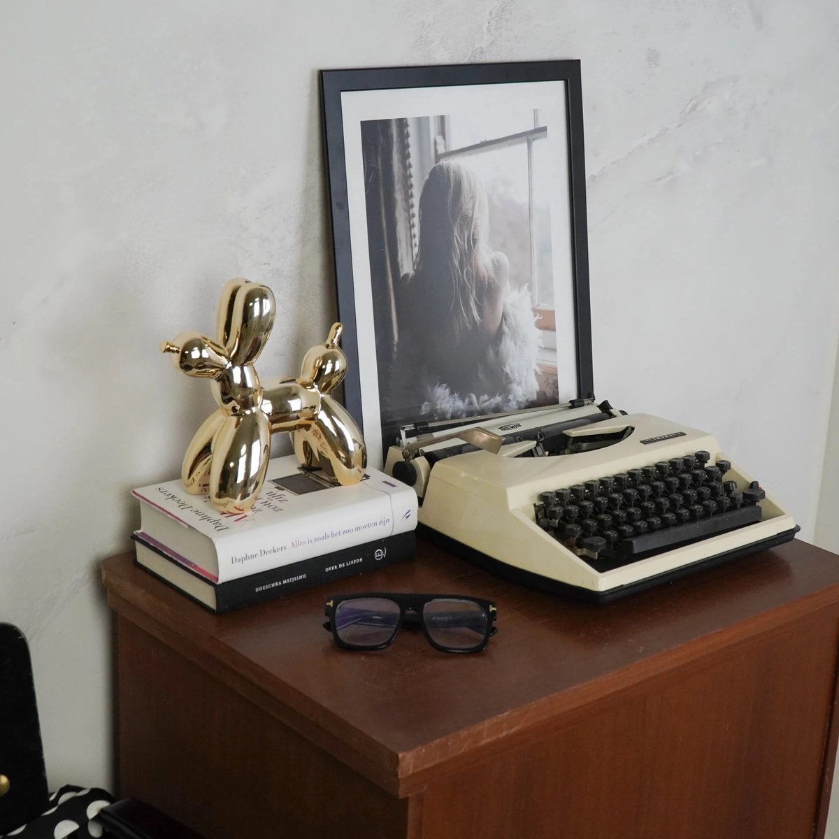 Ballonhund Gold – Moderne Tierstatue – 20 cm