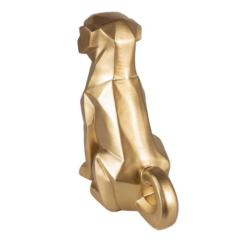 Geometrische Hundestatue Gold