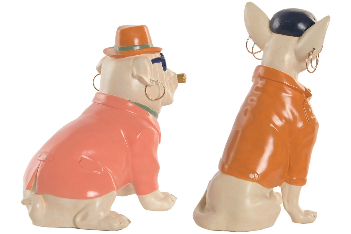 Funny Dog Statue with Sunglasses – Chihuahua or French Bulldog – 24.5 cm
