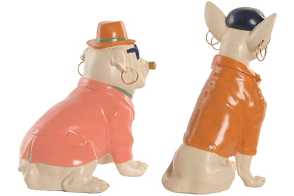 Funny Dog Statue with Sunglasses – Chihuahua or French Bulldog – 24.5 cm