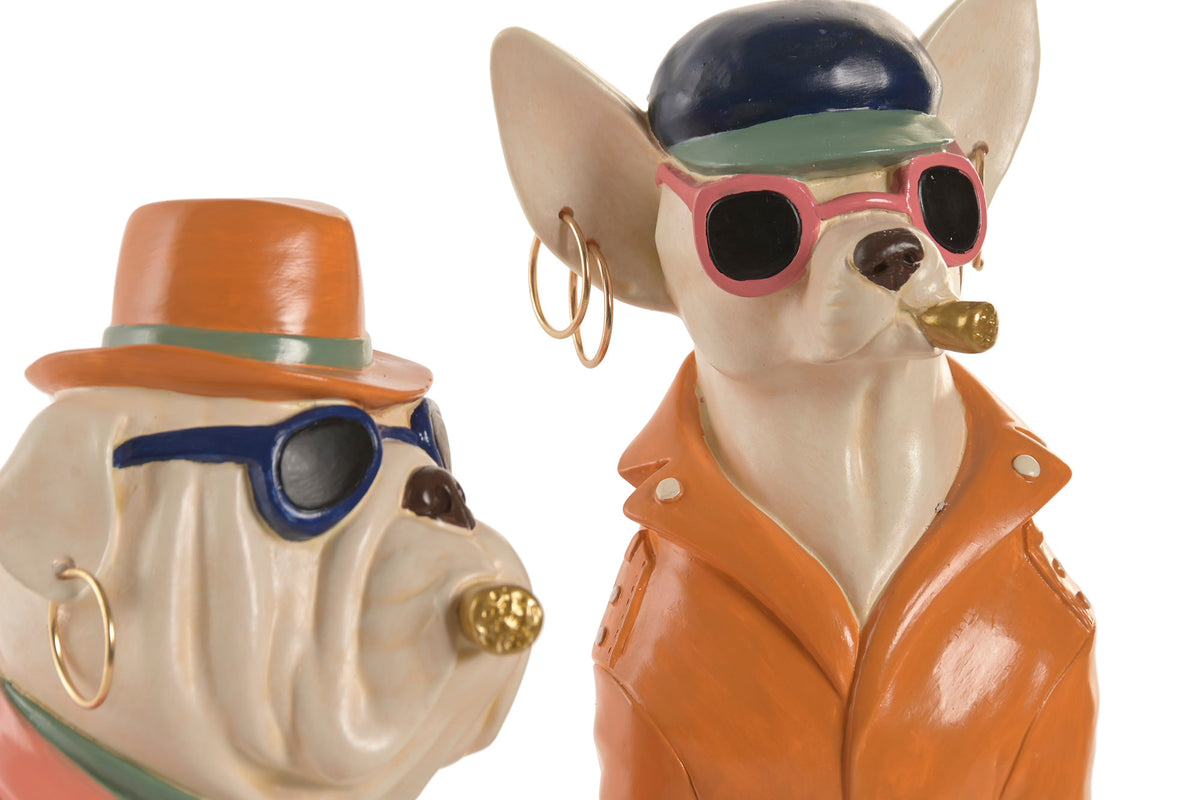 Funny Dog Statue with Sunglasses – Chihuahua or French Bulldog – 24.5 cm