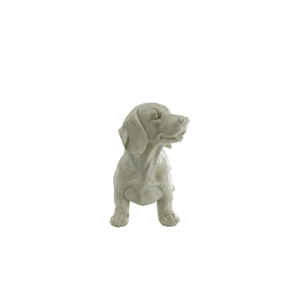 Beige Dackelstatue – 20 × 8 × 15 cm – Schlank &amp; Modern