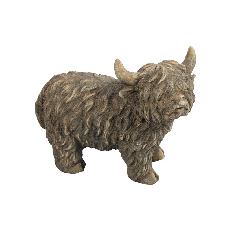 Countryfield beeld Hooglander Yuki S van polyresin in bruine uitvoering 14 cm