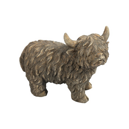 Countryfield beeld Hooglander Yuki S van polyresin in bruine uitvoering 14 cm