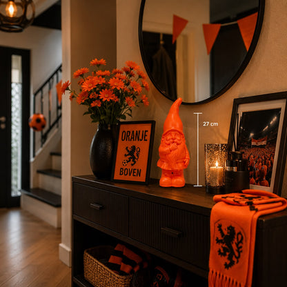 Flirty Jasper Oranje Tuinkabouter met Geluid 27 cm – WK Editie