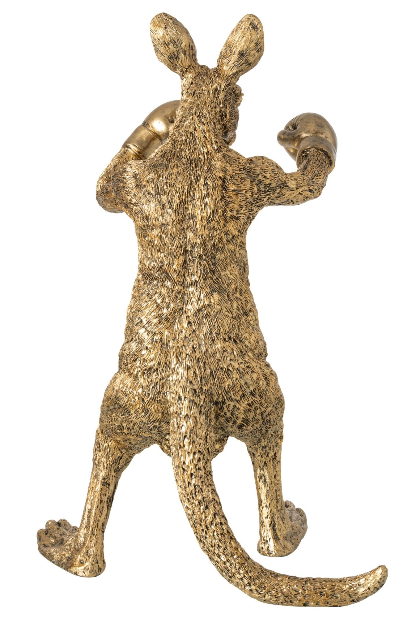 Gouden Kangoeroe met Bokshandschoenen – 45,5 cm