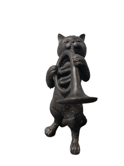 Musikalische Katzenstatue – Vintage-Look (4 Variationen)