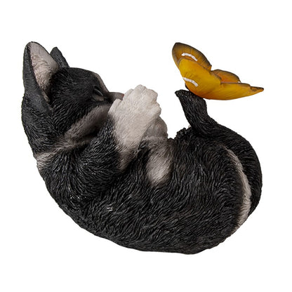 🐱 Katze mit Schmetterling – Statue – 14 x 8 x 11 cm