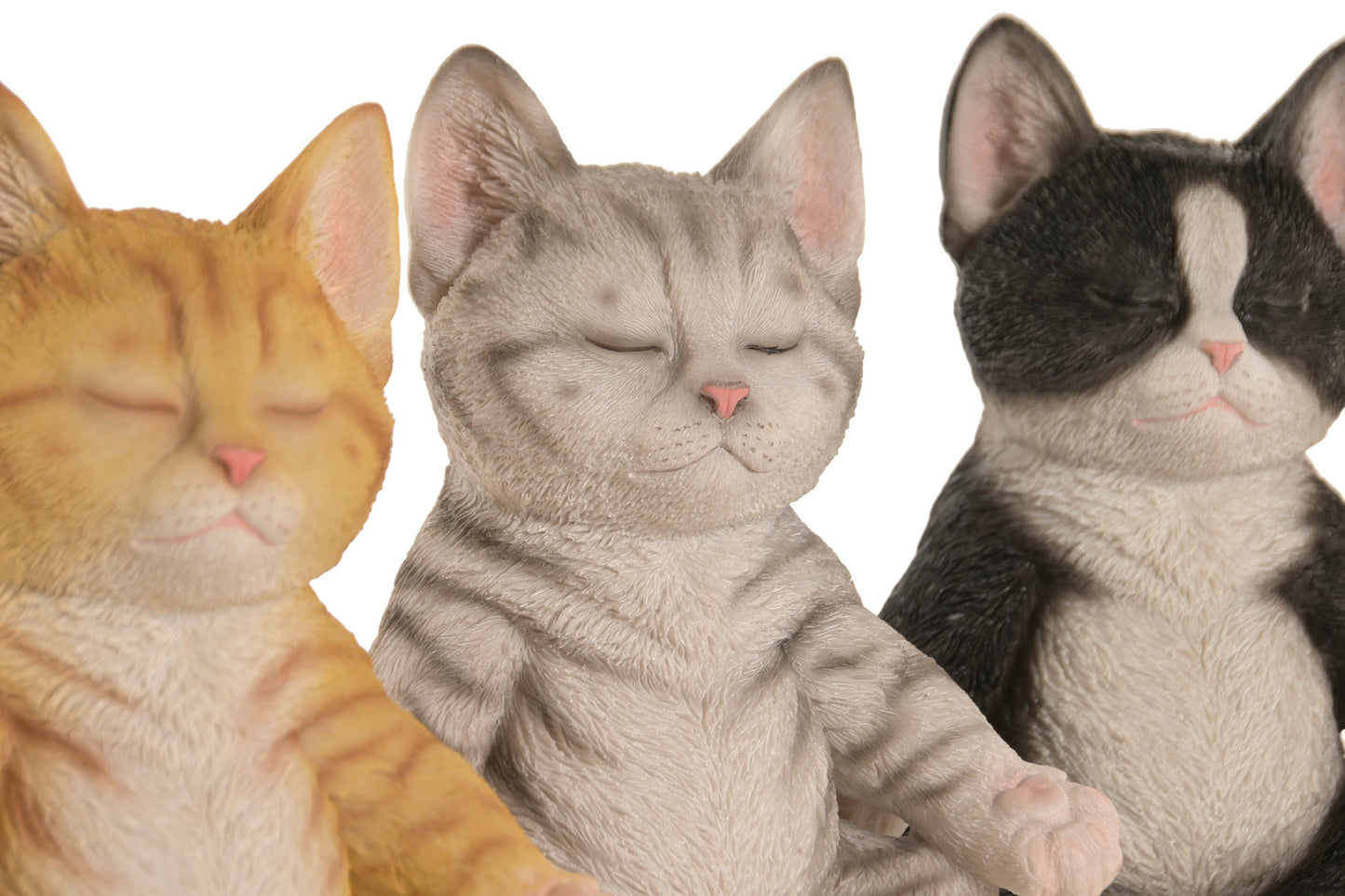 Mediterende Kat – Decoratief Kattenbeeld – 3 Varianten – 16 cm