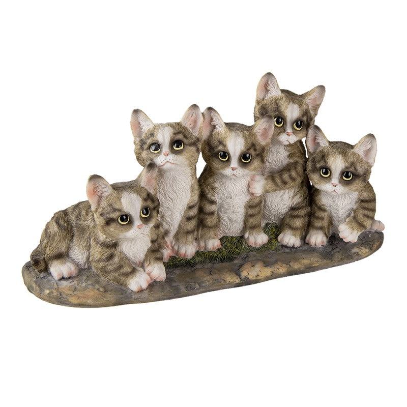 🐱 Kattenbeeld – 5 Kittens – 32x13x16 cm