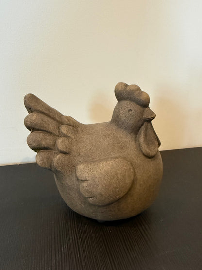 Beeld Kip Vintage Bruin – Aardewerk – Brynxz – Landelijke Woondecoratie