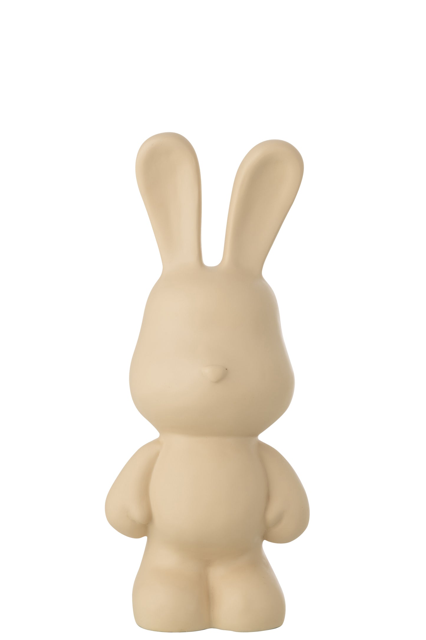 XL konijn beeld beige 49 cm – minimalistisch decoratief statement beeld voor interieur