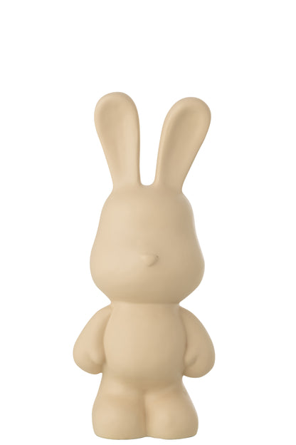 XL konijn beeld beige 49 cm – minimalistisch decoratief statement beeld voor interieur