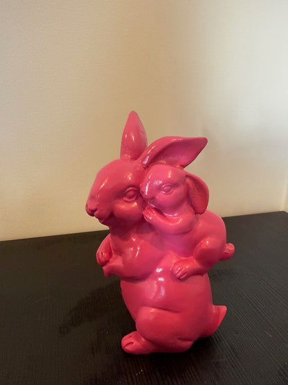 Dekorative Hasenfiguren, Duo – 15 cm – 4 Farben