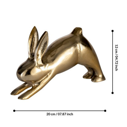 Golden Rabbit Statue – Aluminum – 20x5x12cm
