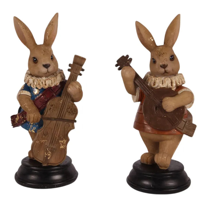 Decoratief paashaasje met cello of mandoline – Dutch Style paasdecoratie – Krokomingo