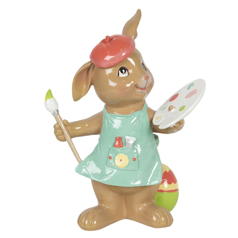 Easter Bunny with Palette Statue – 21 cm