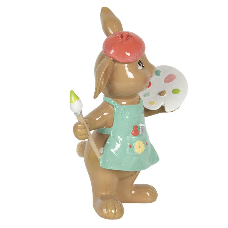 Easter Bunny with Palette Statue – 21 cm