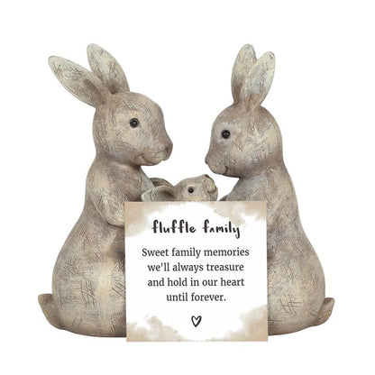 Niedliche Kaninchenfamilienfigur – Lose Polystone-Figuren