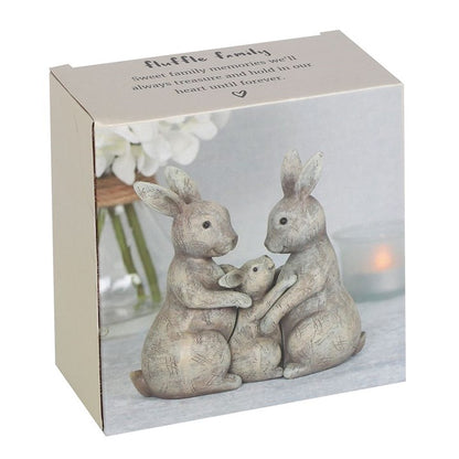 Niedliche Kaninchenfamilienfigur – Lose Polystone-Figuren