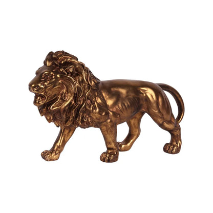 Statue Lion Standing 25 cm – Gold – Dutch Style Animal Statue