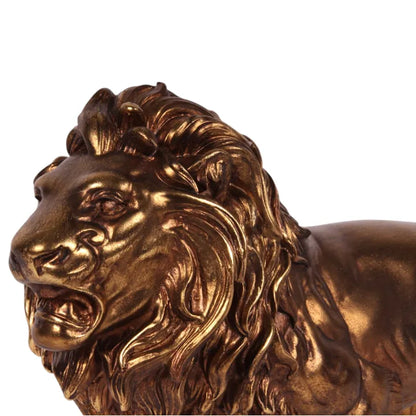 Statue Lion Standing 25 cm – Gold – Dutch Style Animal Statue