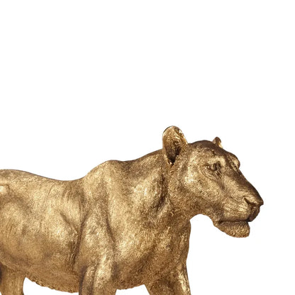 Beeld Leeuwin XL Goud 120 cm – Luxe Polyresin Dierenbeeld