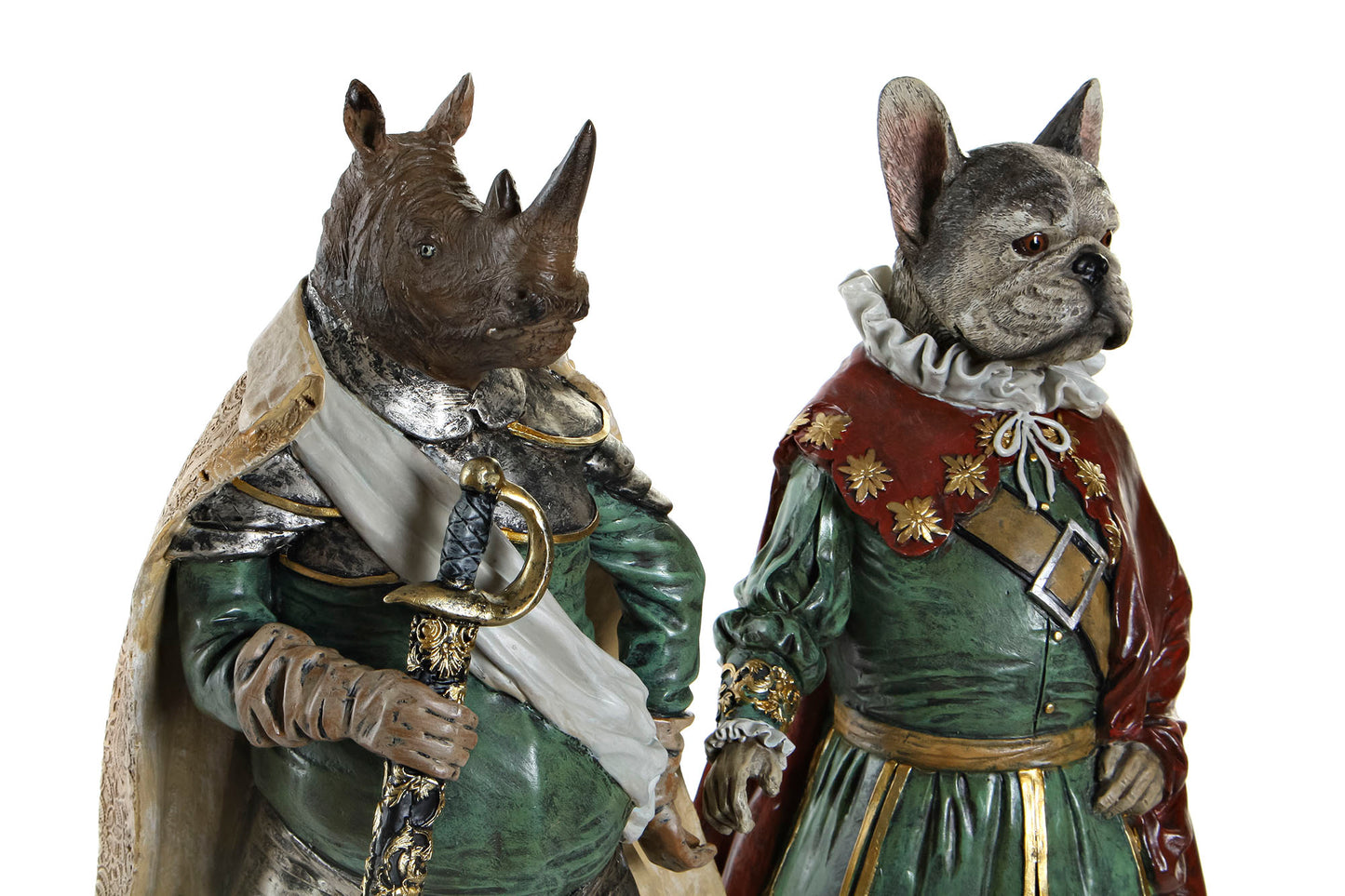 Napoleon-Statue – Französische Bulldogge oder Nashorn – 42 cm hoch – Tierstatue