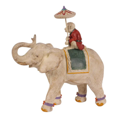 Olifant met Aap – Decoratief Beeld – 2 Varianten – Dutch Style – 18/19 cm