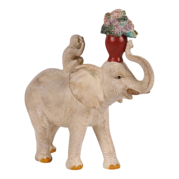 Olifant met Aap – Decoratief Beeld – 2 Varianten – Dutch Style – 18/19 cm