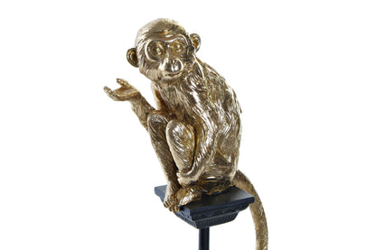 Goldener Affe auf Säule – Großer Hingucker