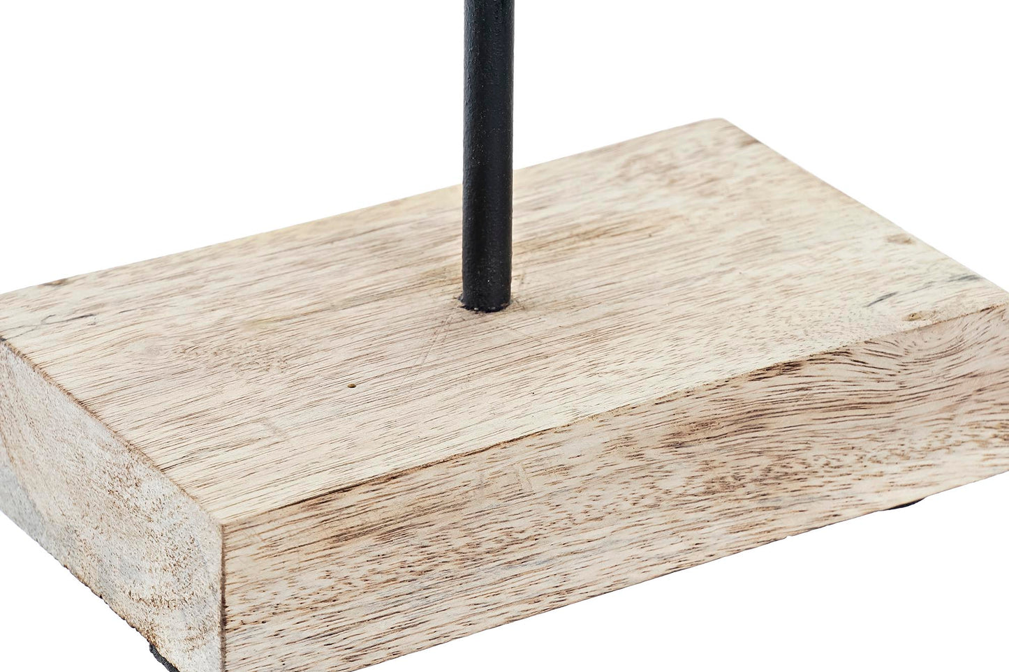 Vis Decoratie op Standaard – Mangohout & Aluminium – Maritieme Woonaccessoire