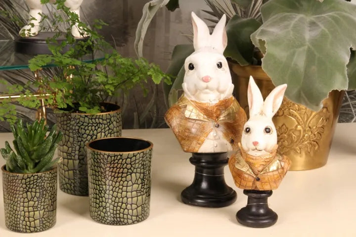 Paashaas Buste – Klassiek Konijn op Voet – 27 cm